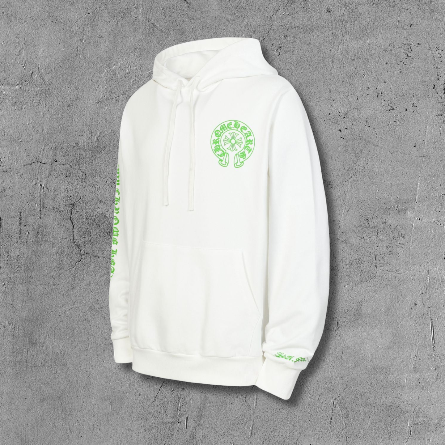 Green Horse Shoe Logo White Hoodie™