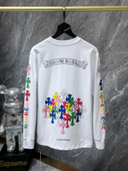Multicolor Crosses White Long Sleeve™