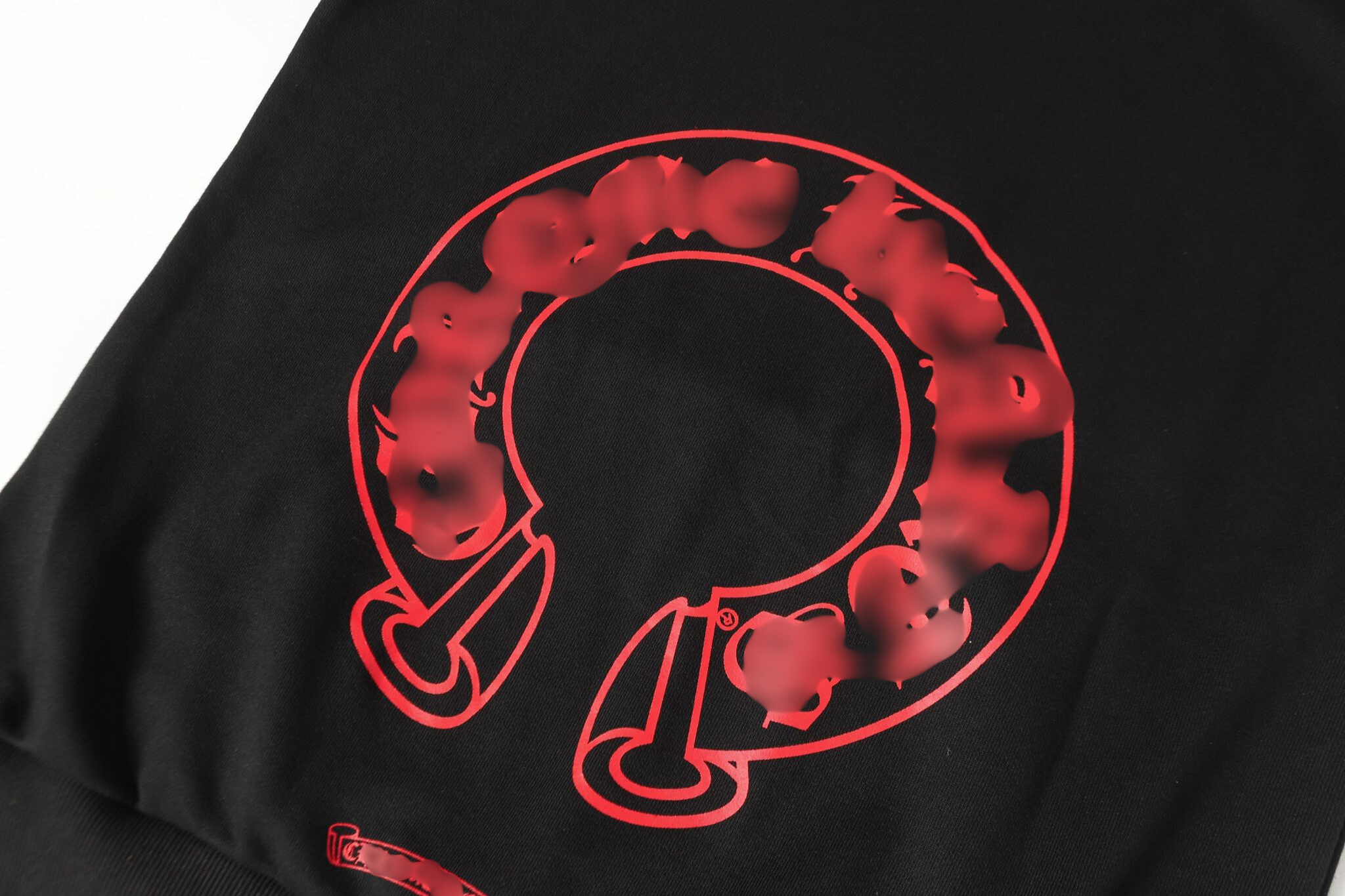 Red Horse Shoe Logo Black Hoodie™
