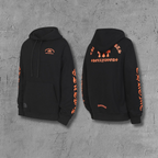 Hollywood Orange Triple Cross Black Hoodie™