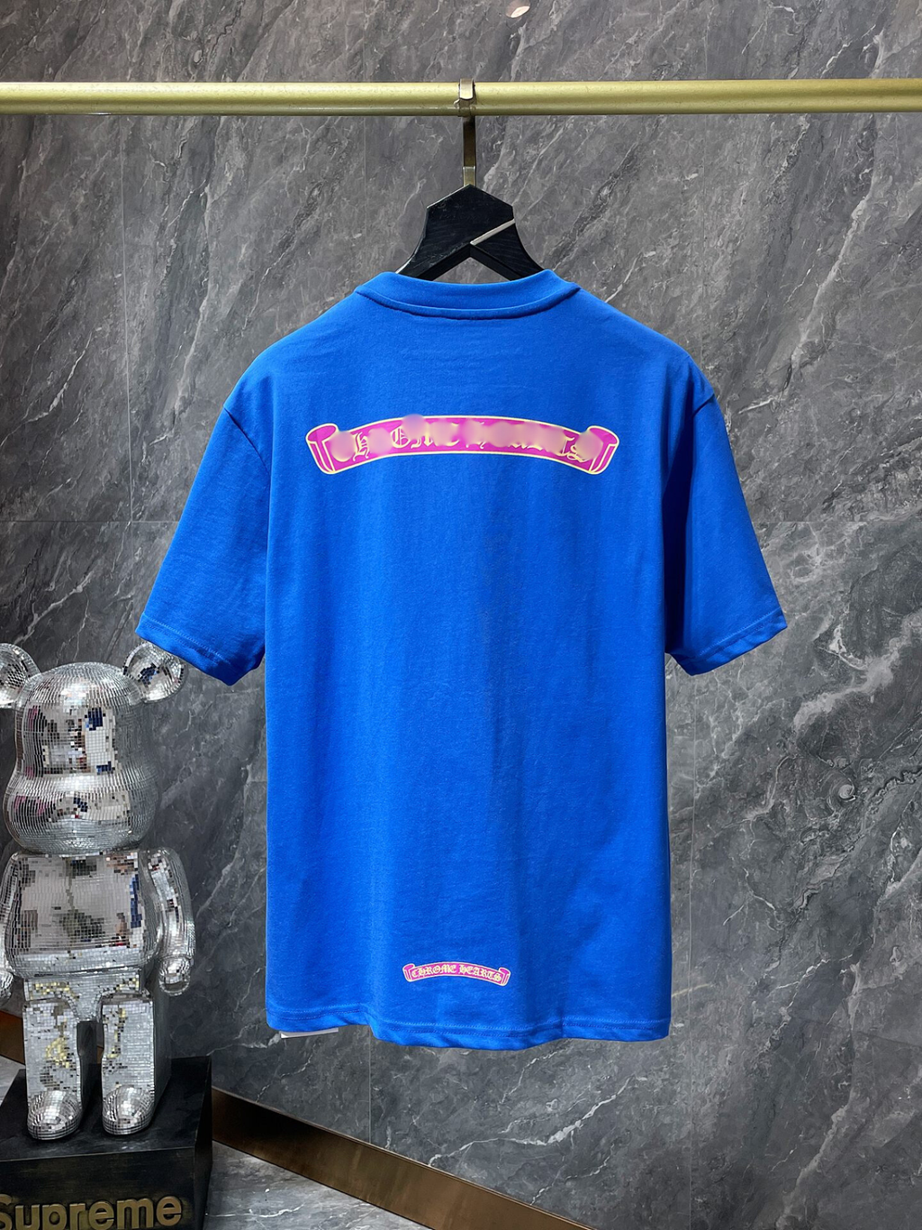 Pink Banner Logo Blue T-Shirt™