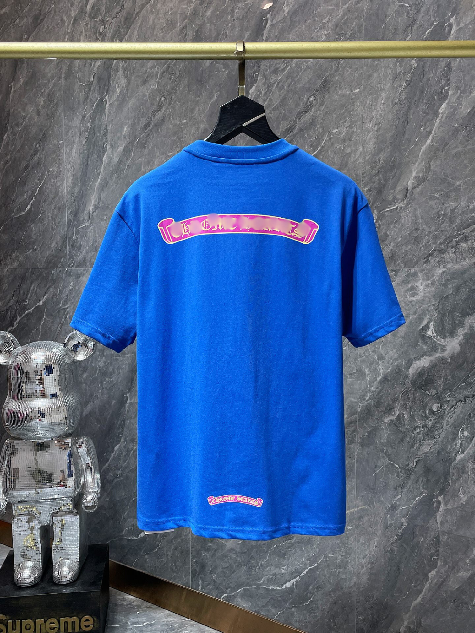 Pink Banner Logo Blue T-Shirt™