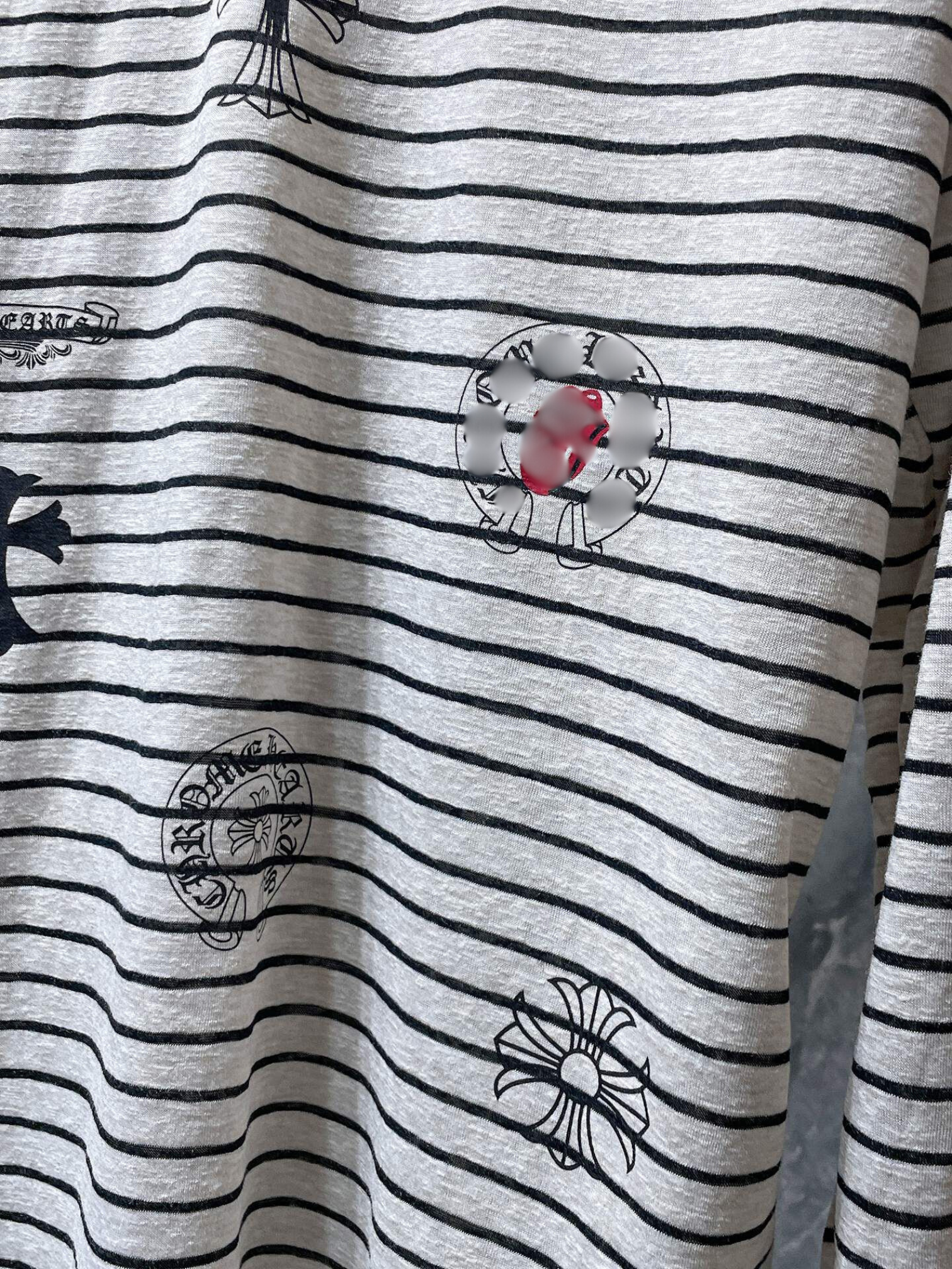 Red Collar Grey Striped Long Sleeve™