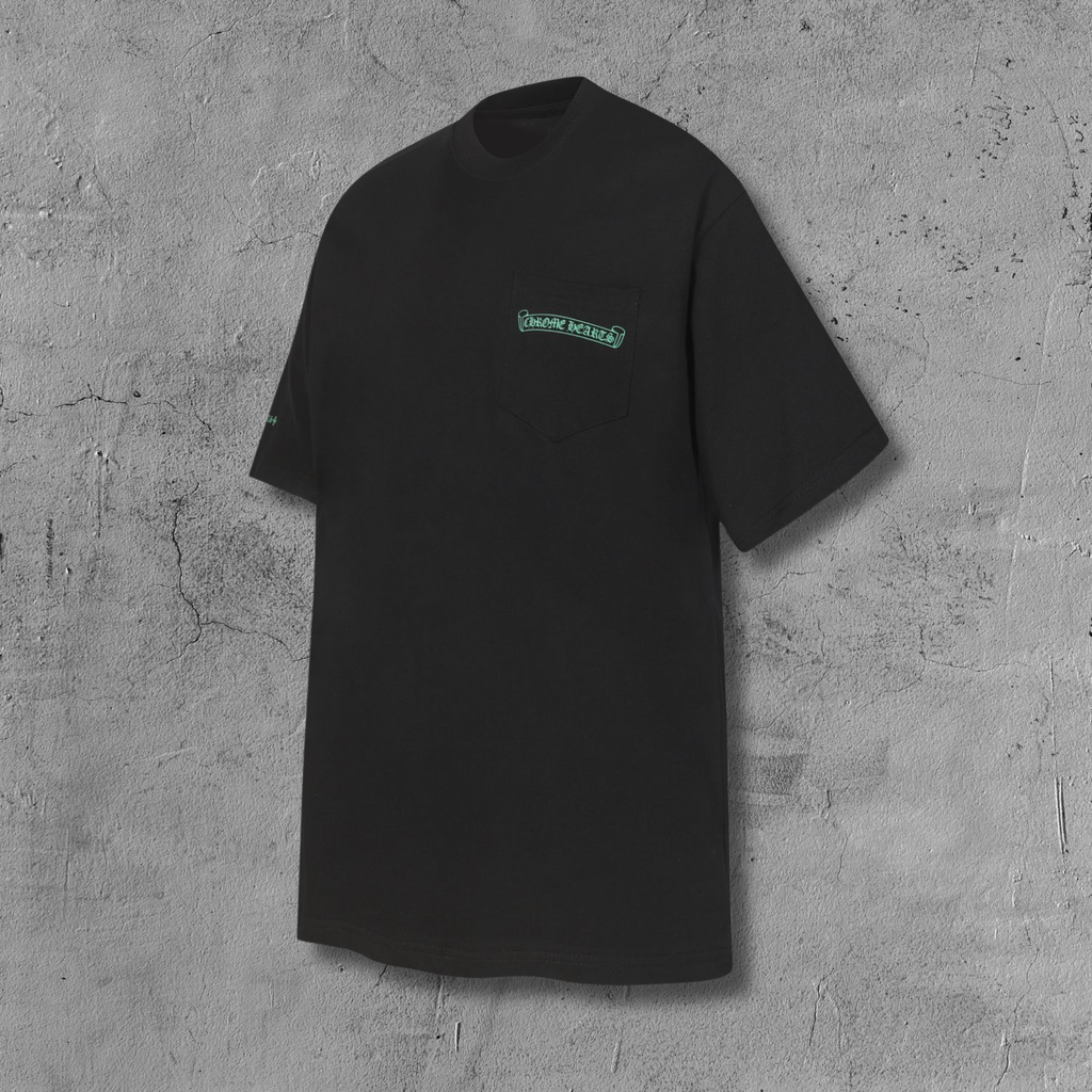 Green Crosses Black Pocket T-Shirt™