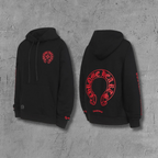 Red Horse Shoe Logo Black Hoodie™