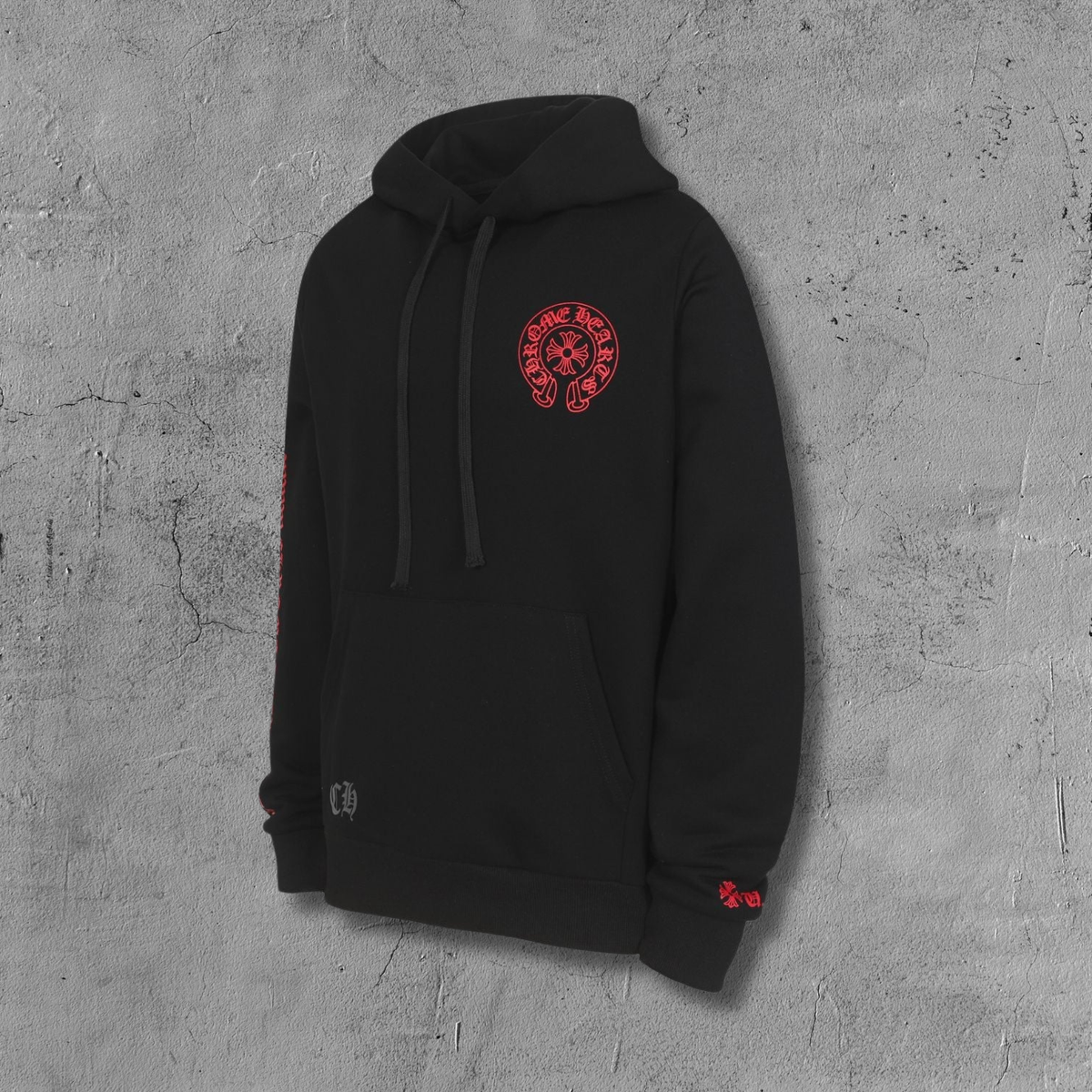 Red Horse Shoe Logo Black Hoodie™
