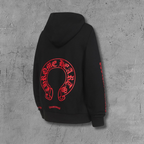 Red Horse Shoe Logo Black Hoodie™