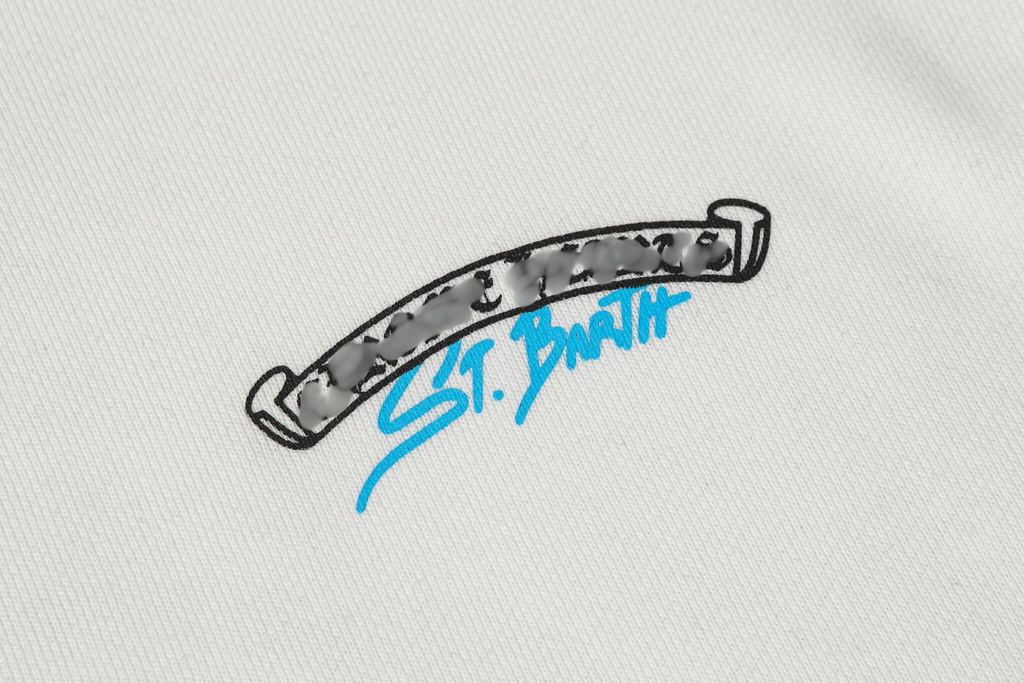 Horse Shoe Logo St. Barth White Full Zip Hoodie™