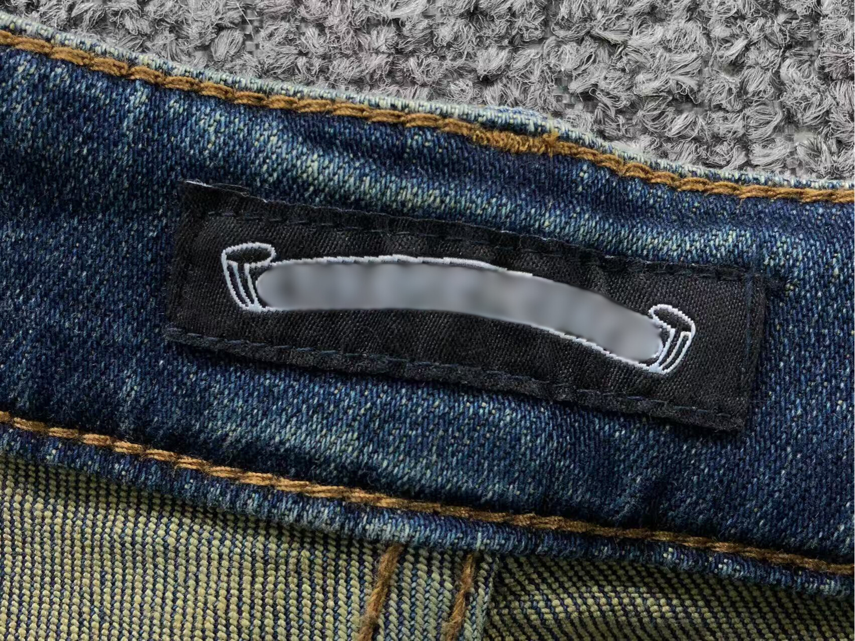 Faded Wash Cross Print Slim Fit Jeans™