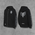 Grey Dagger Crest Black Full Zip Hoodie™