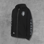 Grey Dagger Crest Black Full Zip Hoodie™