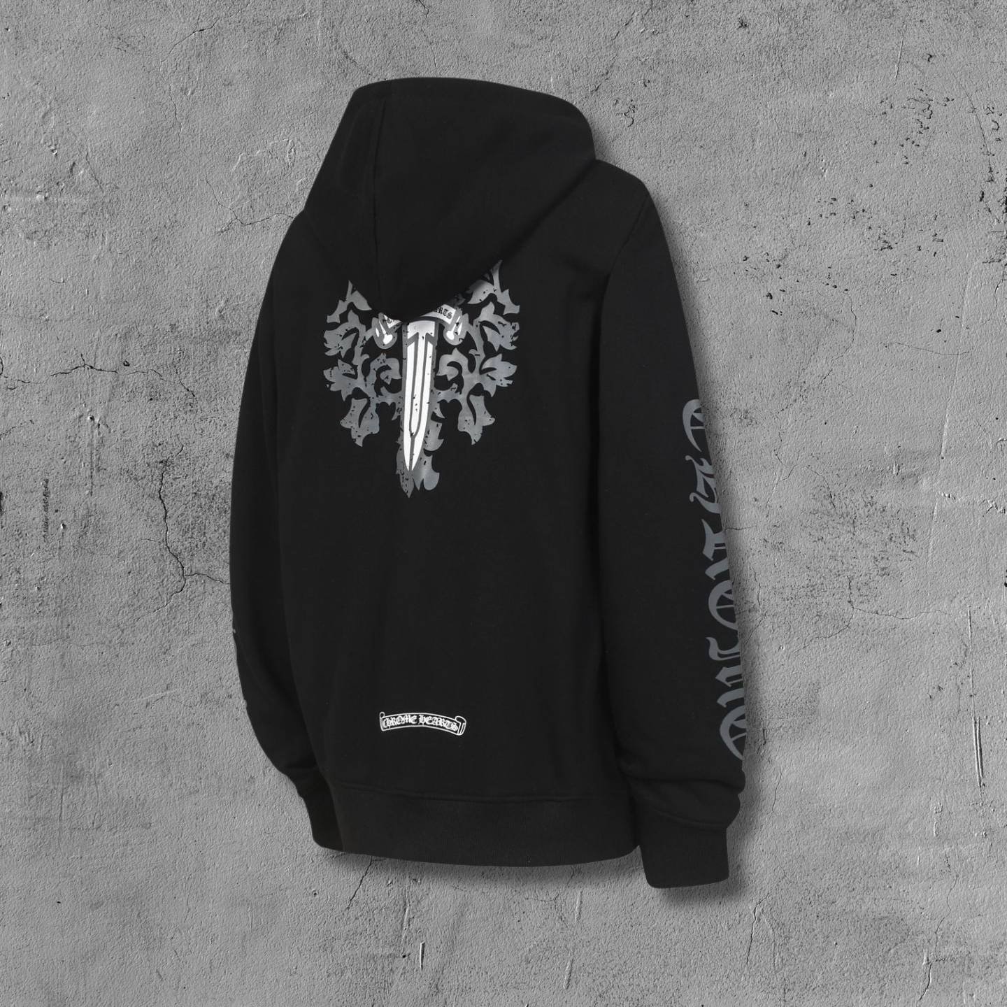 Grey Dagger Crest Black Full Zip Hoodie™