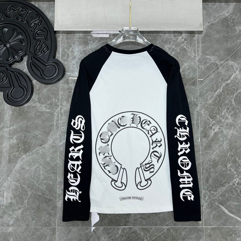 Big Horse Shoe Logo Black & White Long Sleeve™