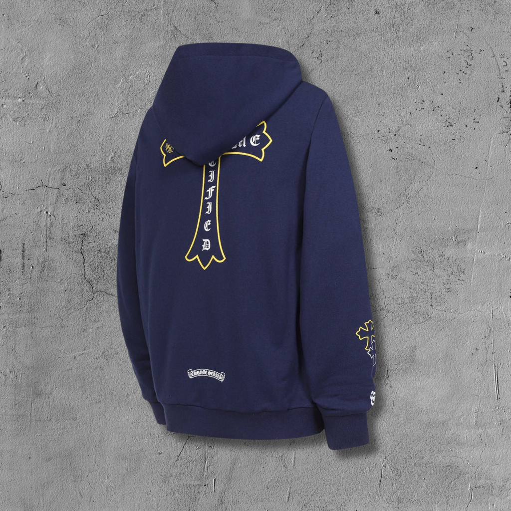 Yellow Cross Symbol Navy Hoodie™