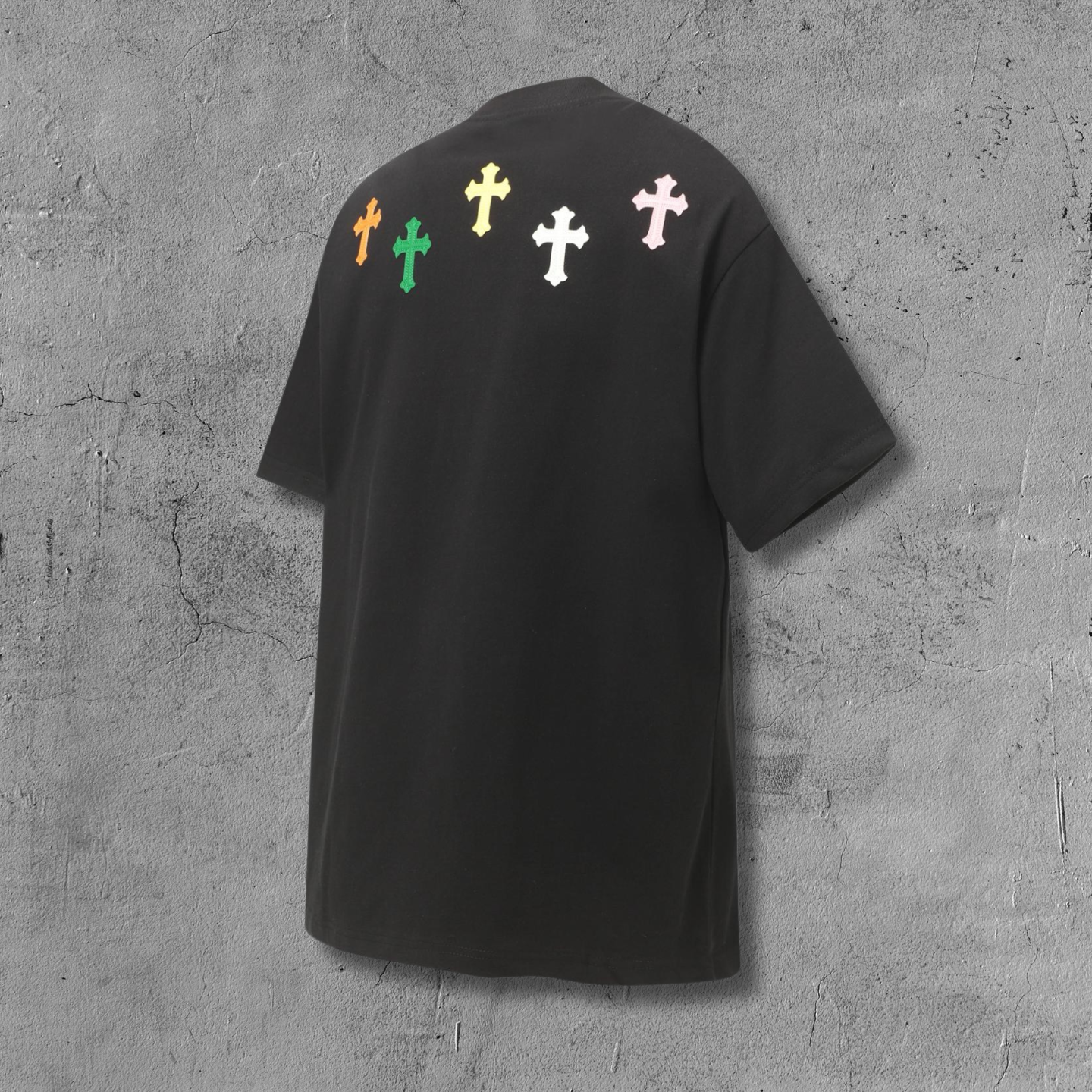 Colored Leather Crosses CH Logo Black T-Shirt™