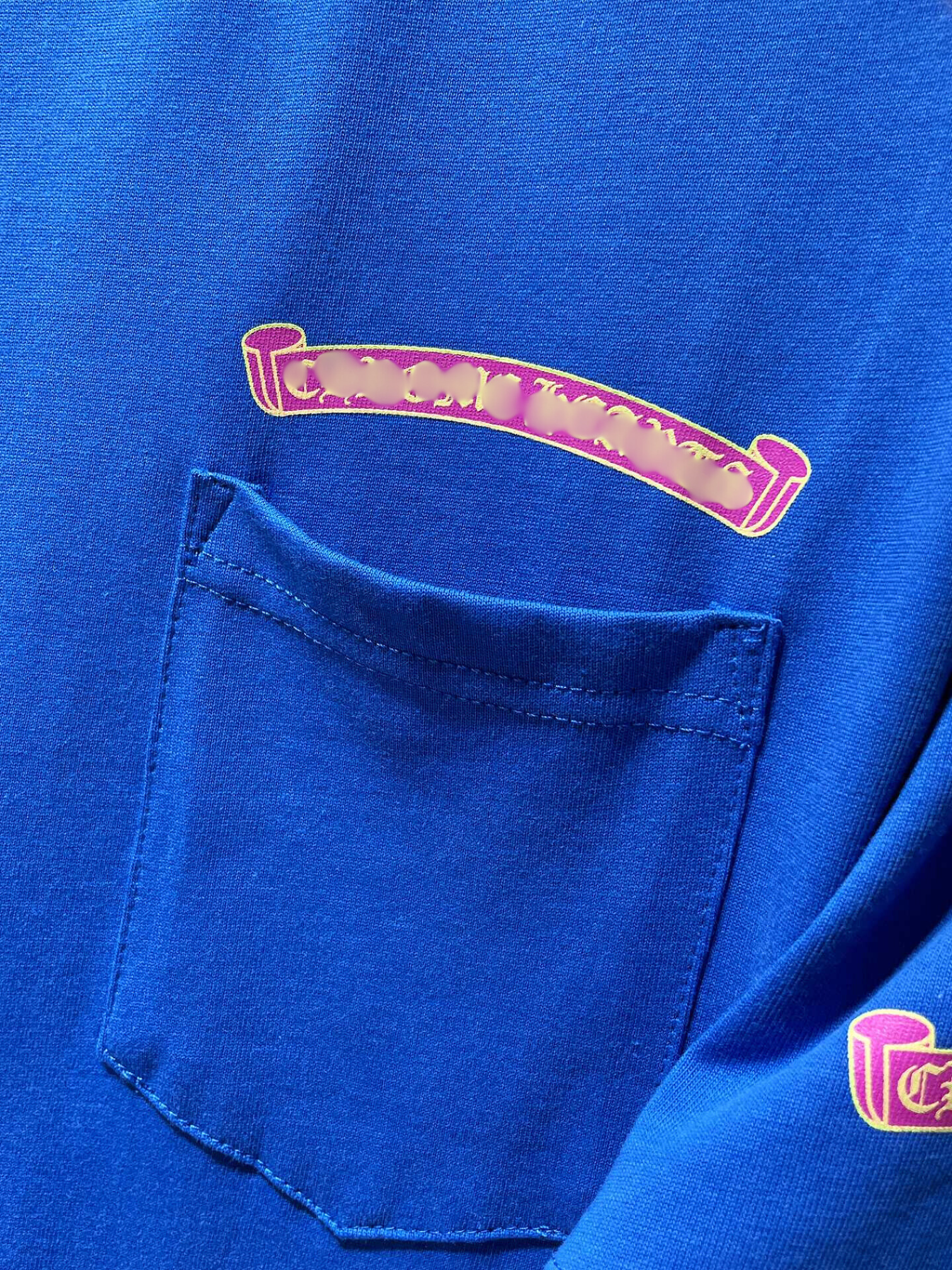 Pink Banner Logo Blue T-Shirt™