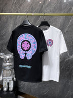 Red & Blue Horse Shoe Logo White T-Shirt™