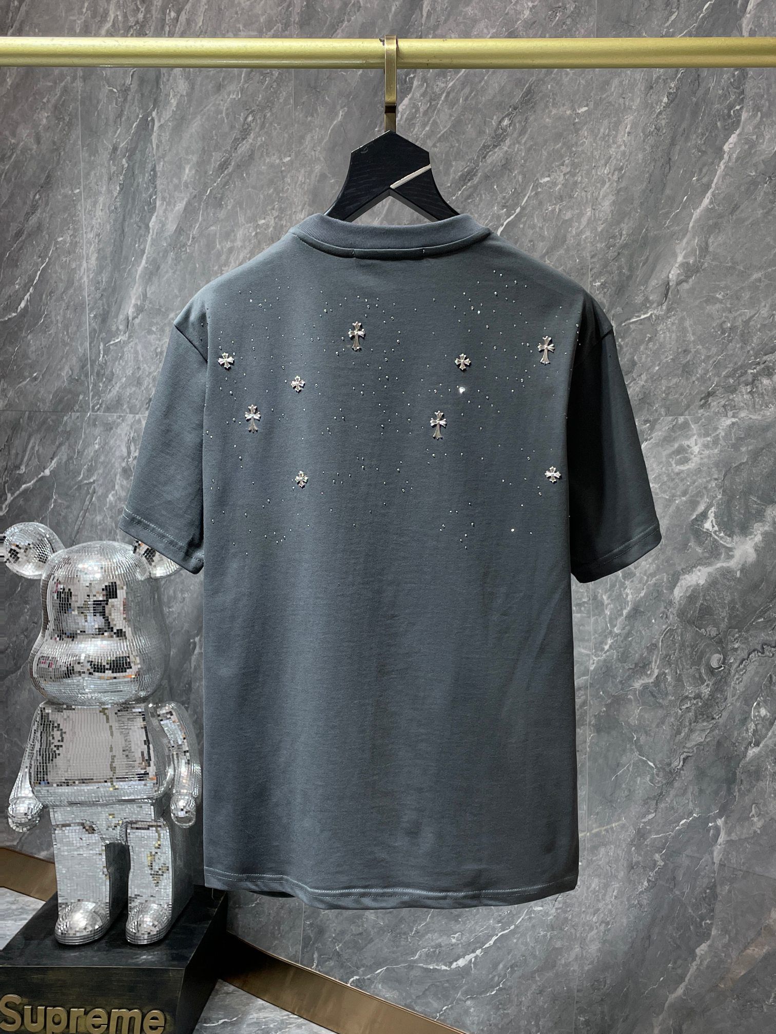 Rhinestones & Crosses Grey T-Shirt™
