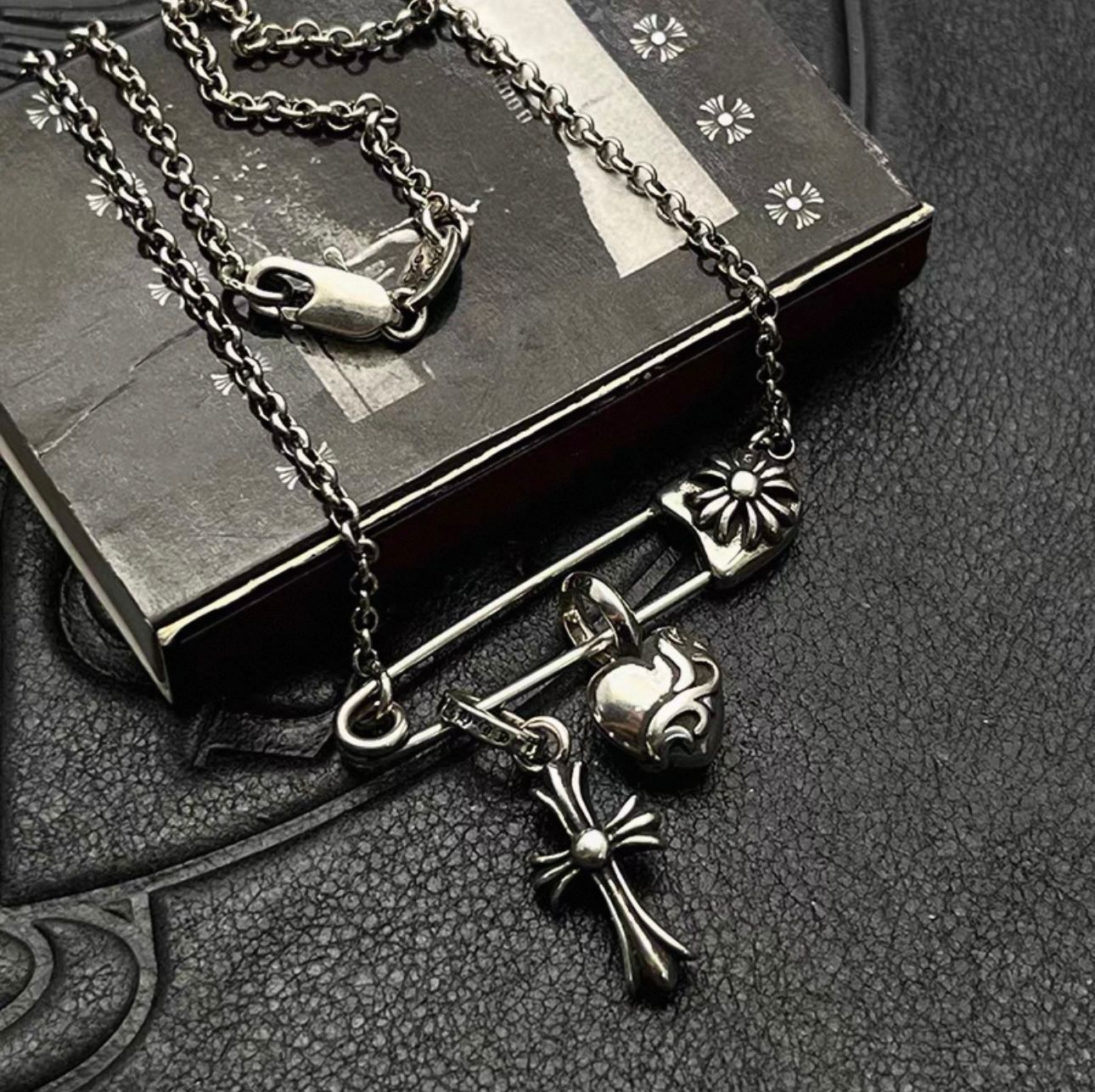 Cross & Heart Pin Necklace™