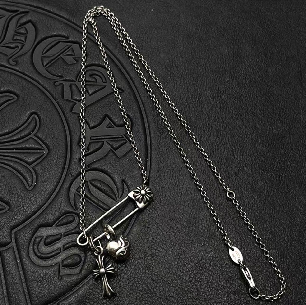Cross & Heart Pin Necklace™