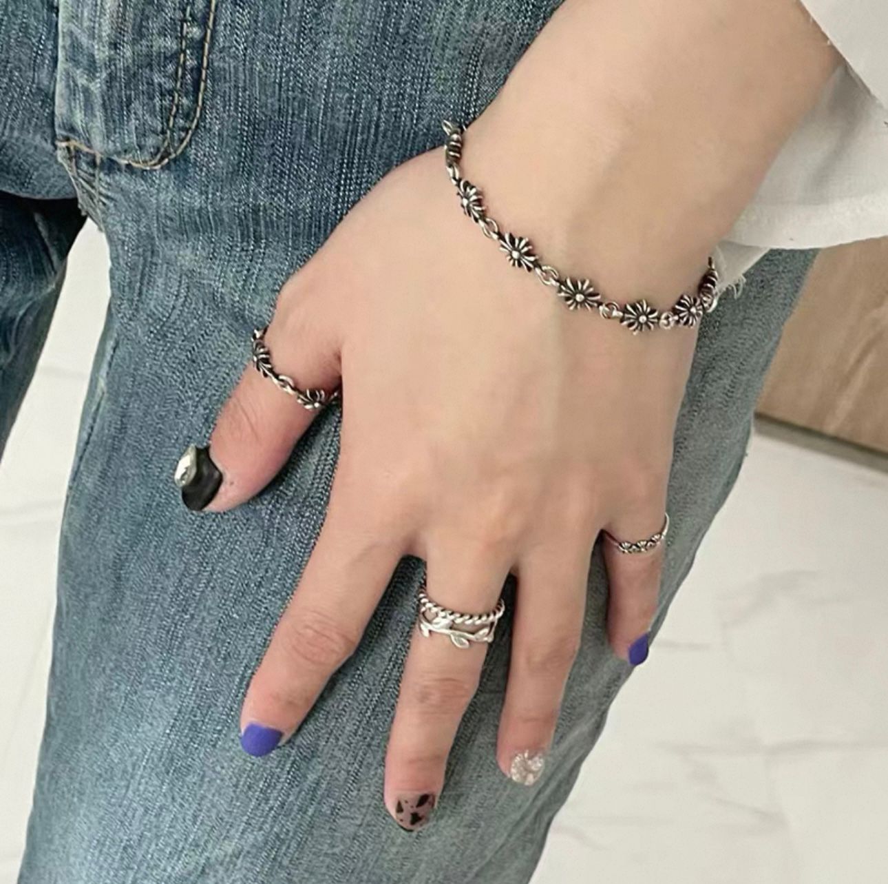 Cross Flower Chain Link Bracelet™