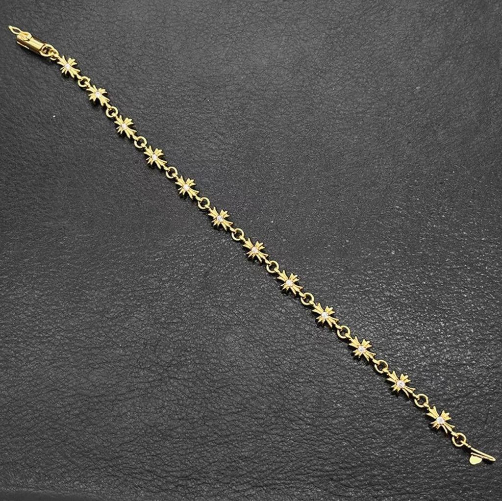 Gold Cross Chain Link Bracelet™