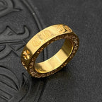 Typography Logo Crosses Gold Ring™