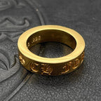 Typography Logo Crosses Gold Ring™