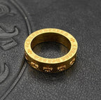 Typography Logo Crosses Gold Ring™