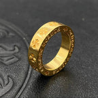 Typography Logo Crosses Gold Ring™