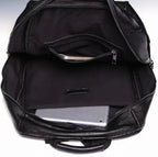 Rhinestone Horse Shoe Logo Black Leather Backpack™