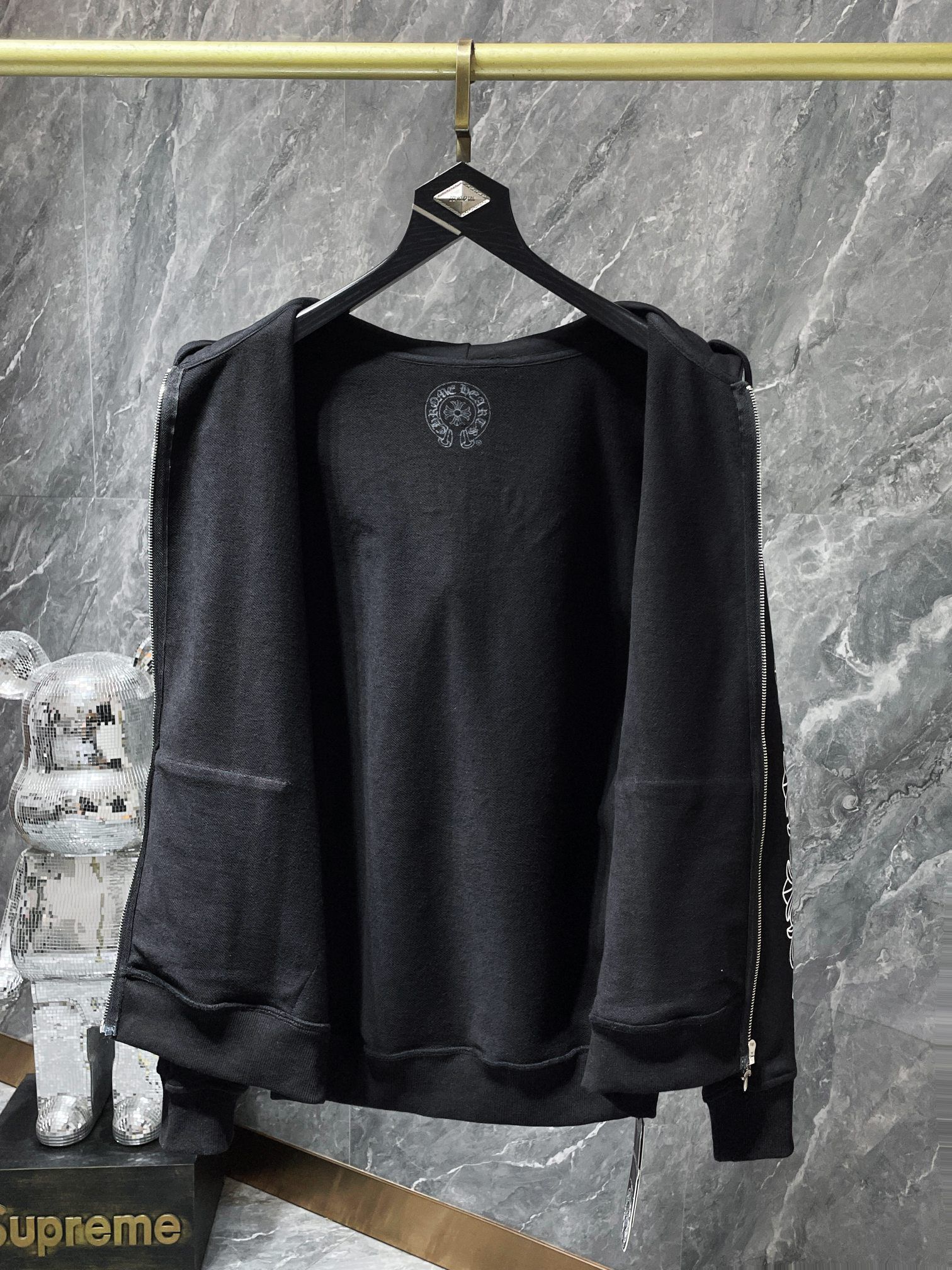 Horseshoe Logo Black Full Zip Hoodie™