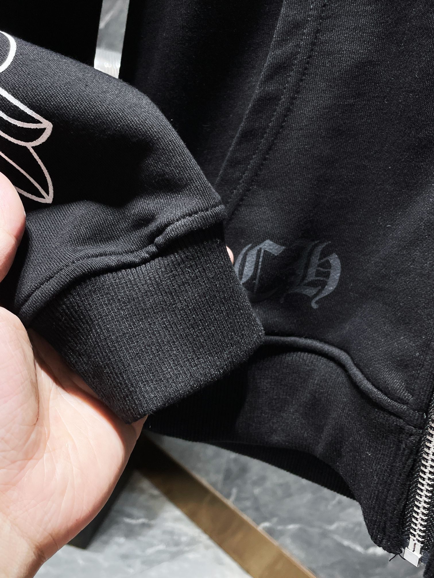 Horseshoe Logo Black Full Zip Hoodie™
