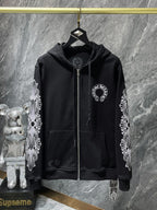 Horseshoe Logo Black Full Zip Hoodie™