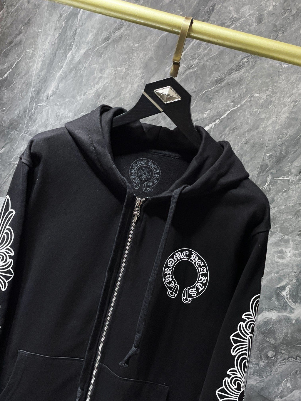 Horseshoe Logo Black Full Zip Hoodie™