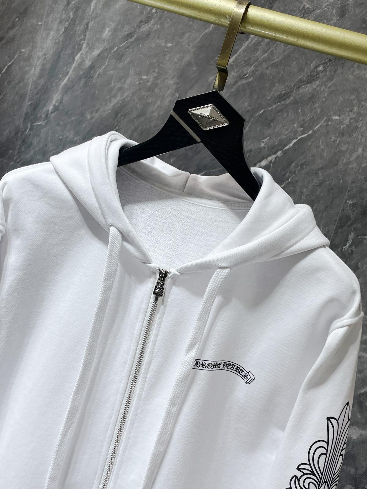 Pink Dagger Crest White Full Zip Hoodie™