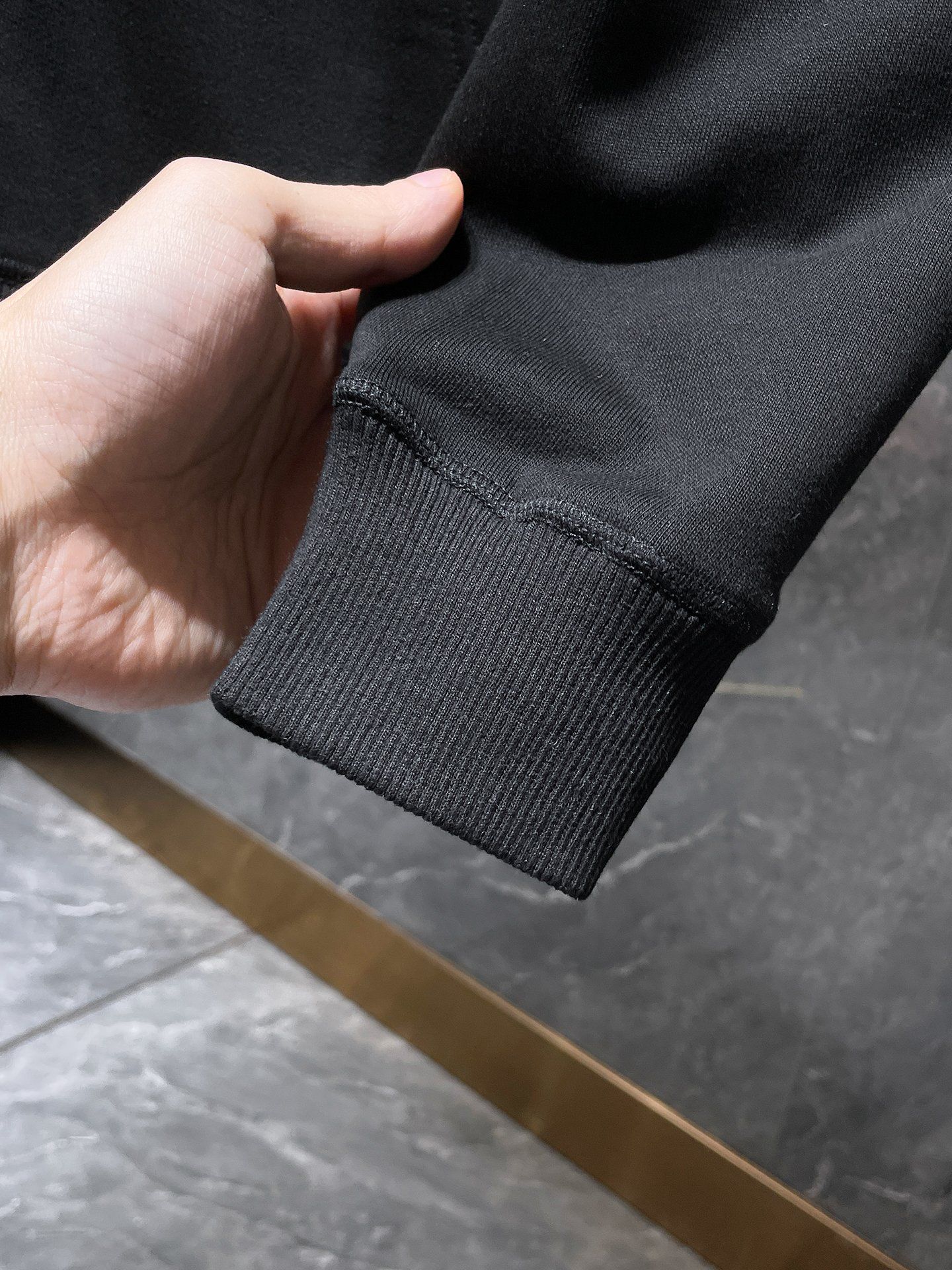 Leather Red Triple Cross Black Full Zip Hoodie™