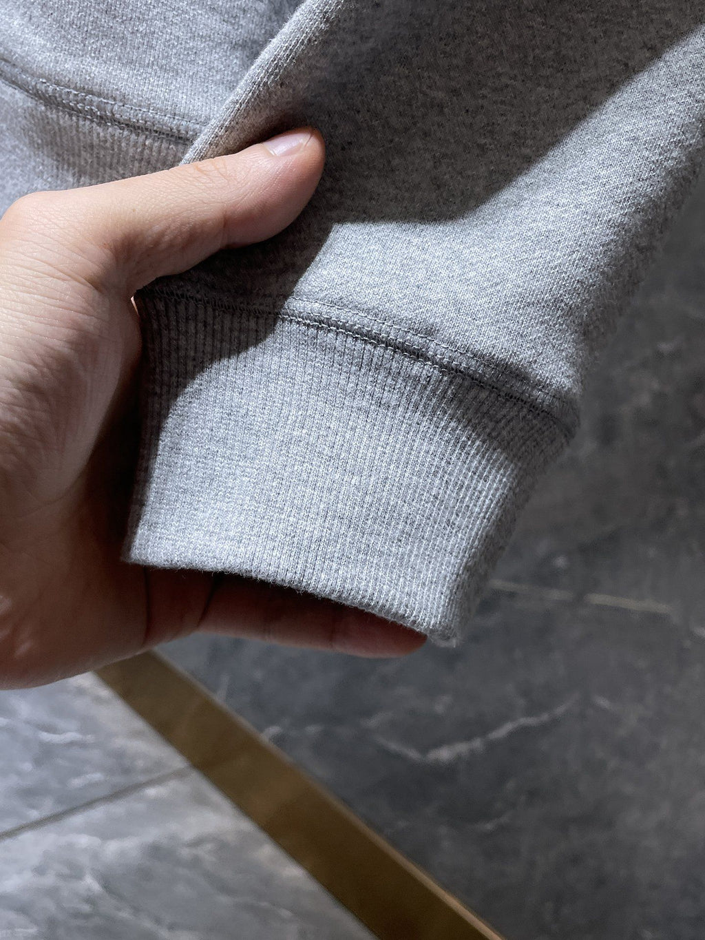 Leather Black Triple Cross Grey Full Zip Hoodie™