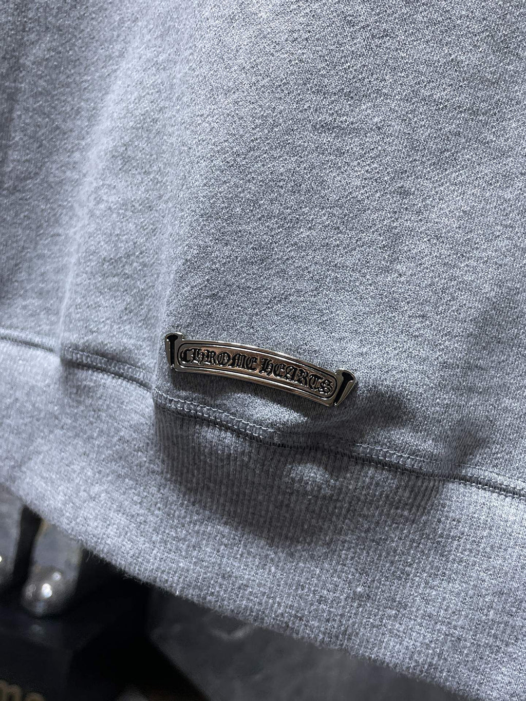 Leather Black Triple Cross Grey Full Zip Hoodie™