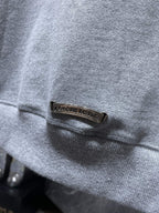 Leather Black Triple Cross Grey Full Zip Hoodie™