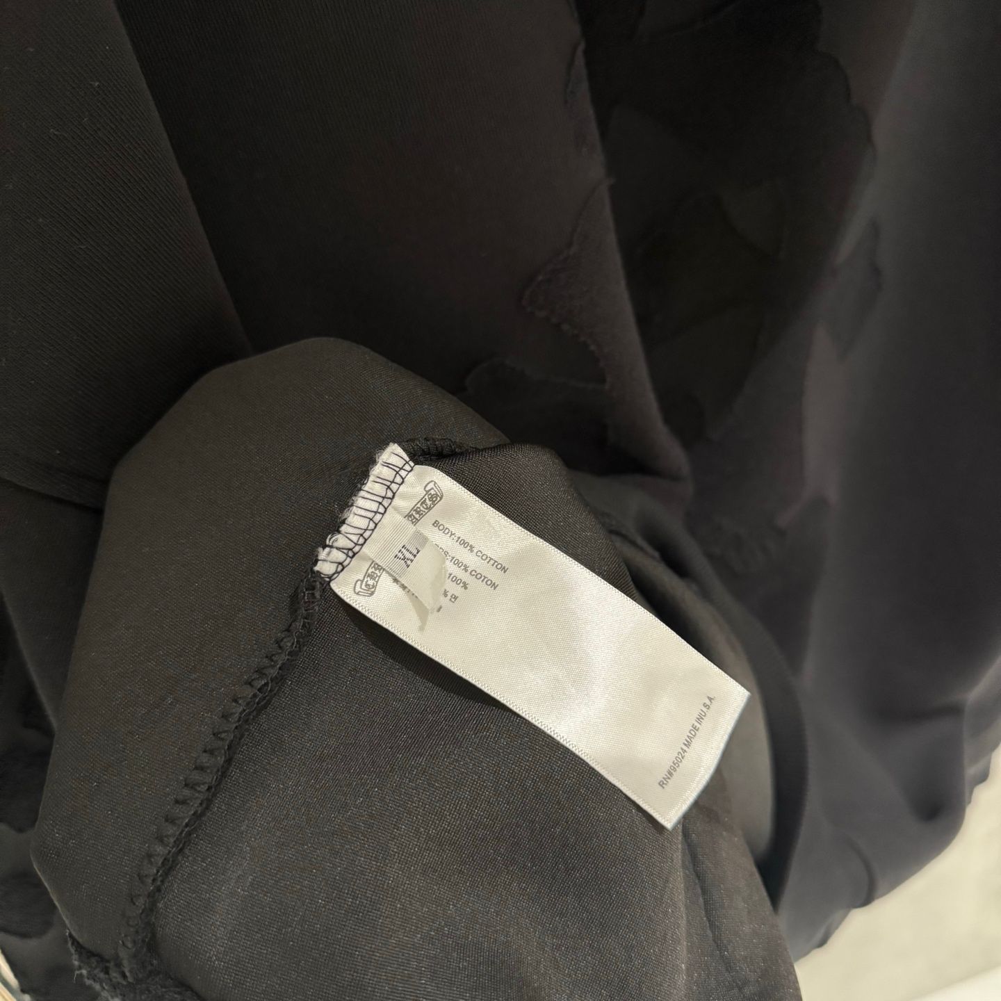 Embroidery Cross Patch Black Oversized Hoodie™