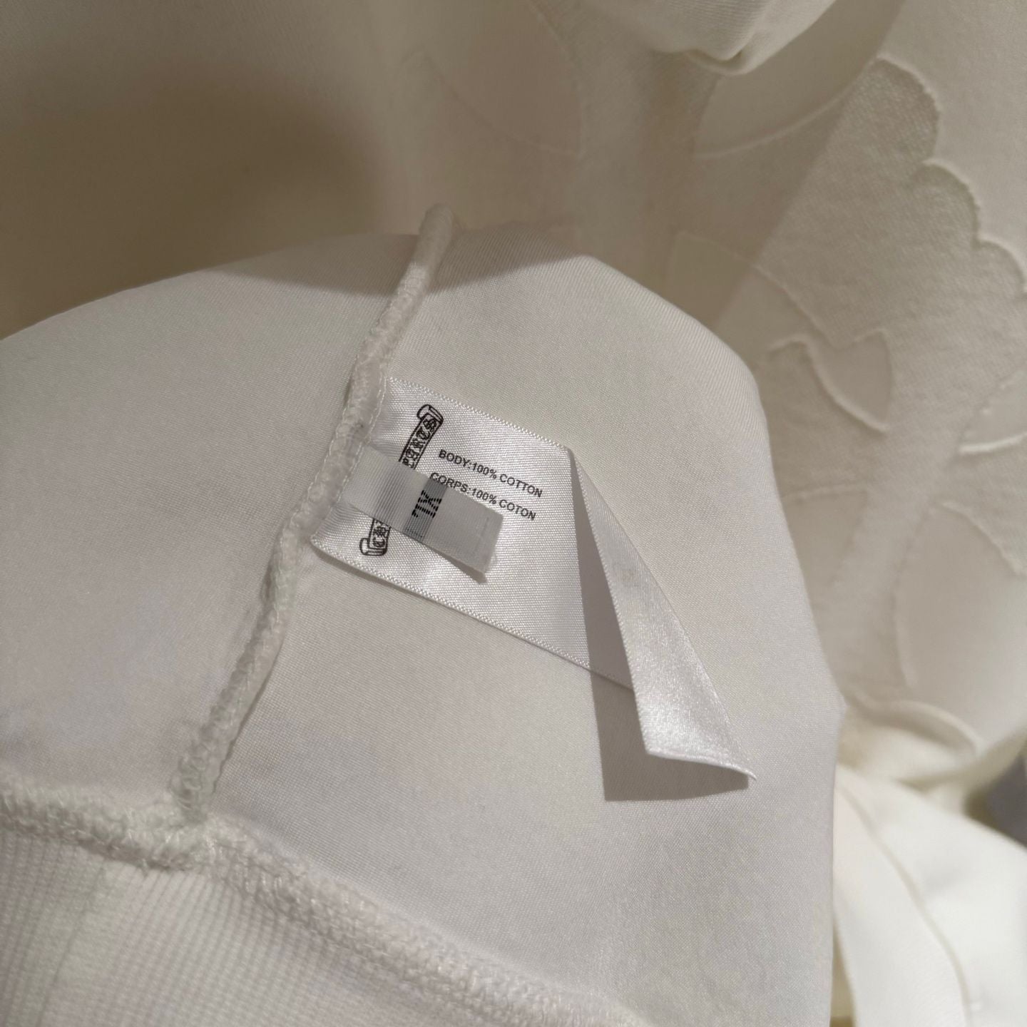 Embroidery Cross Patch White Oversized Hoodie™