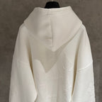 Embroidery Cross Patch White Oversized Hoodie™