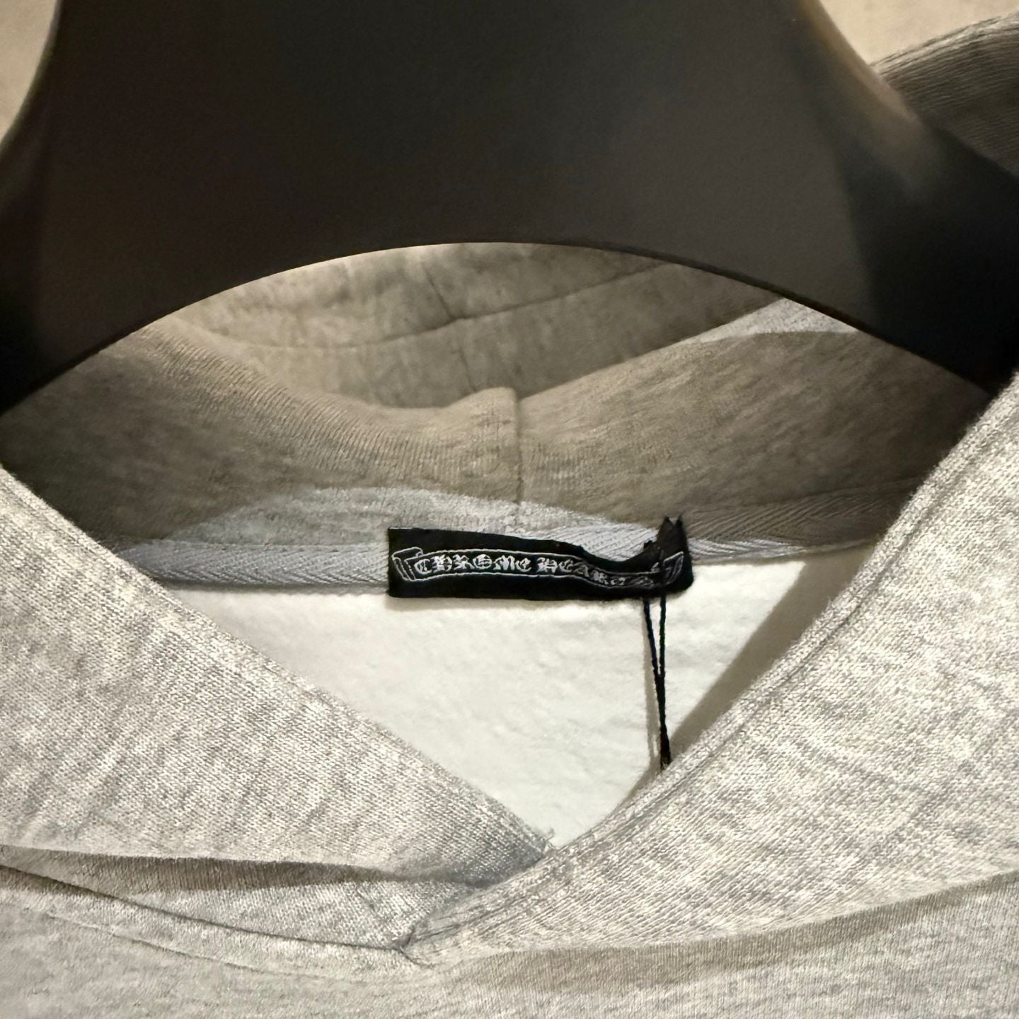 Embroidery Cross Patch Grey Oversized Hoodie™