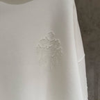 Embroidery Cross Patch White Oversized Hoodie™