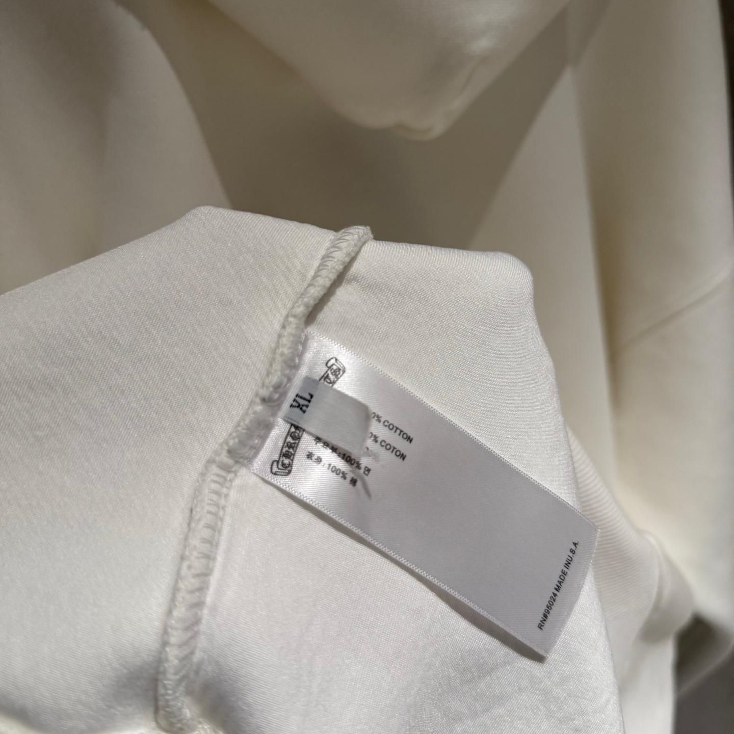 Embroidered Hood & Leather Cross Patch White Oversized Hoodie™