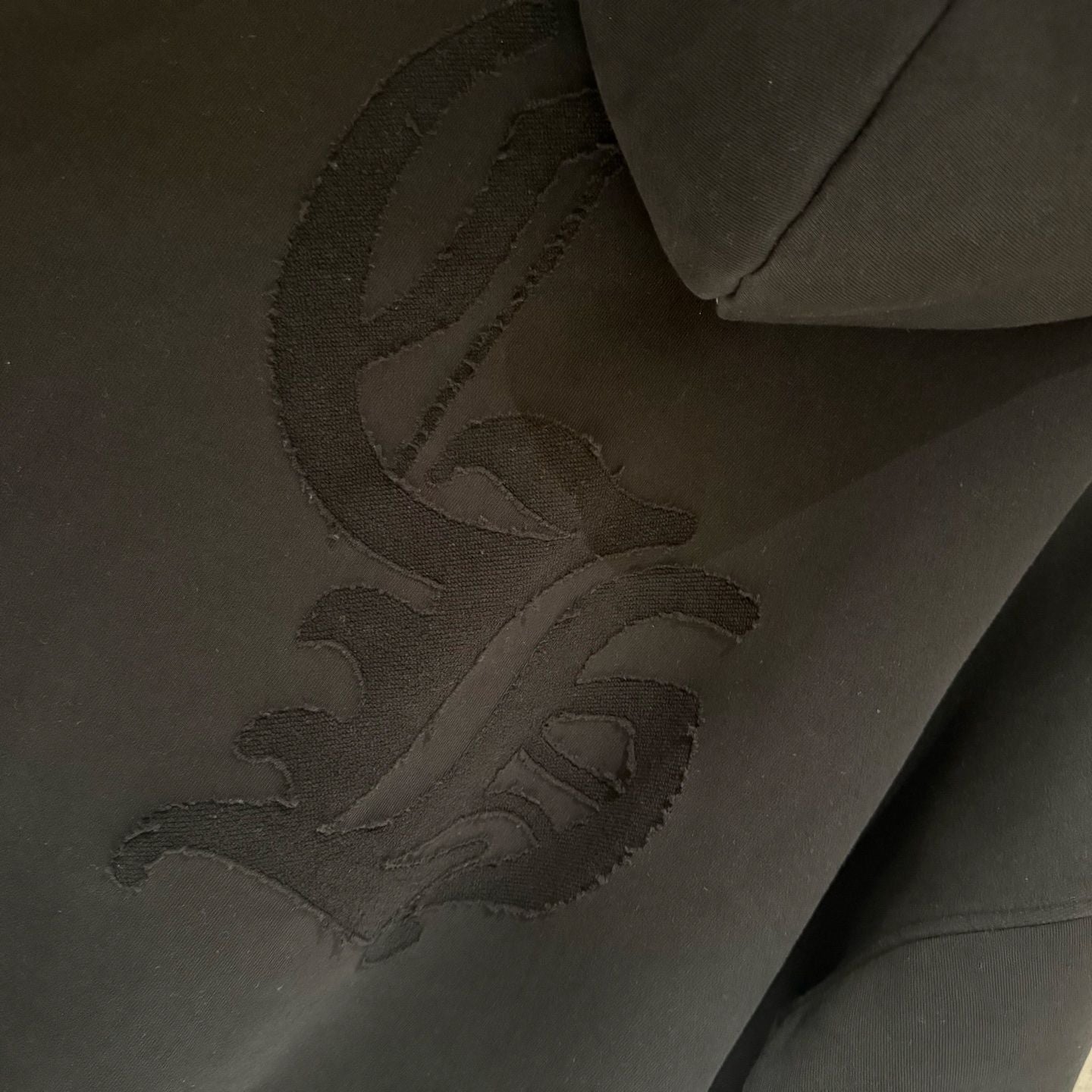 Embroidered CH Logo Black Oversized Hoodie™