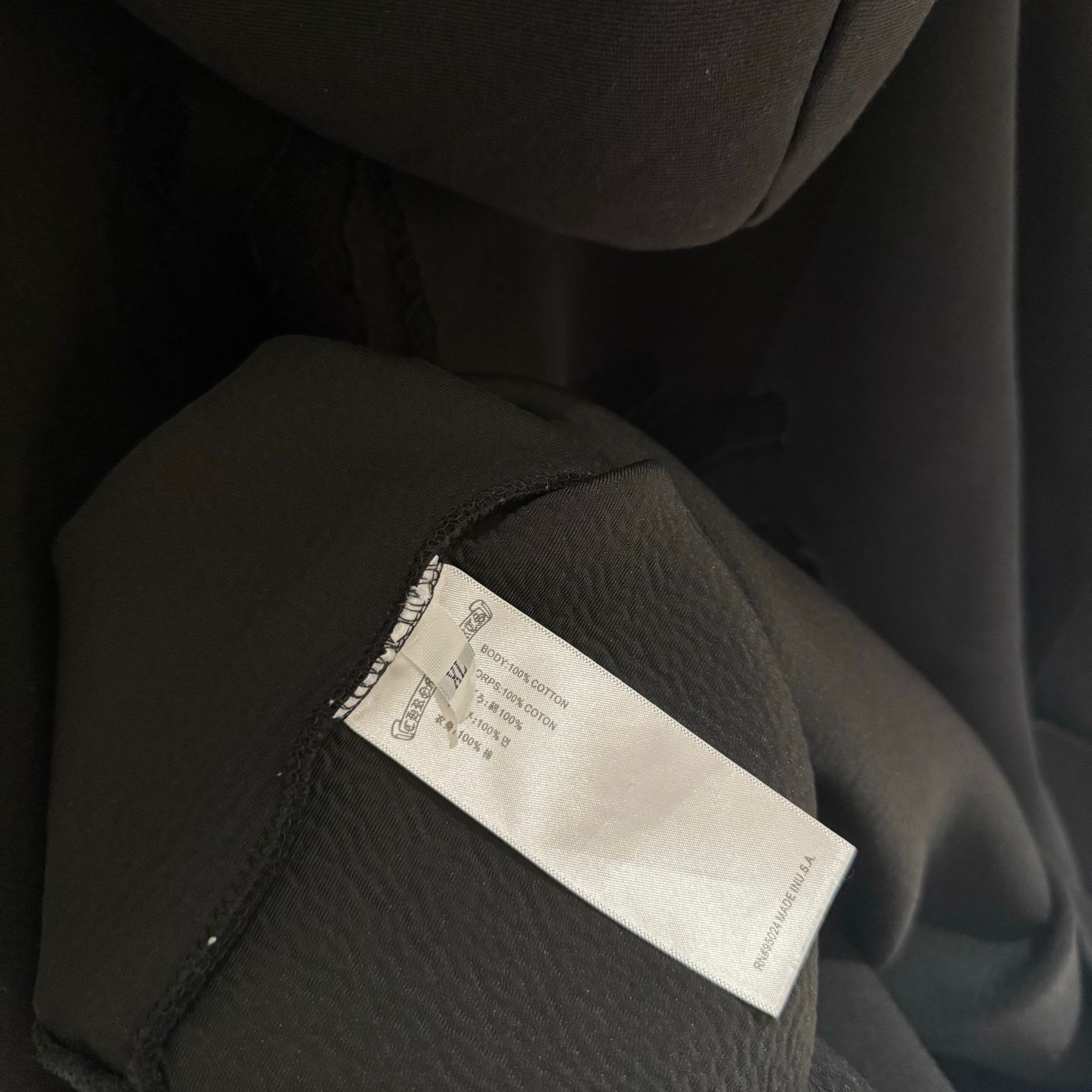 Embroidered CH Logo Black Oversized Hoodie™