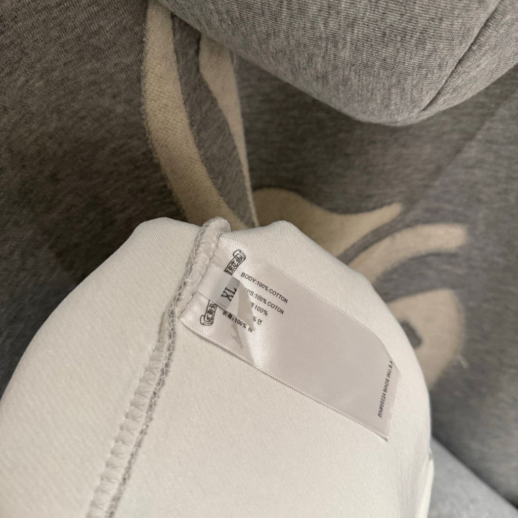 Embroidered CH Logo Grey Oversized Hoodie™