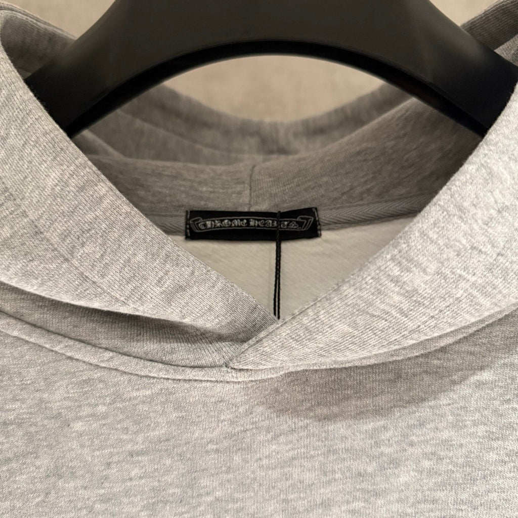 Embroidered CH Logo Grey Oversized Hoodie™